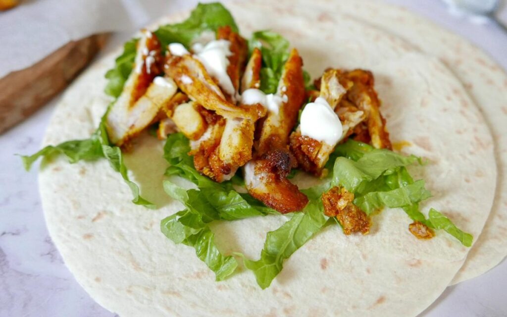 Homemade shawarma ingredients and preparation