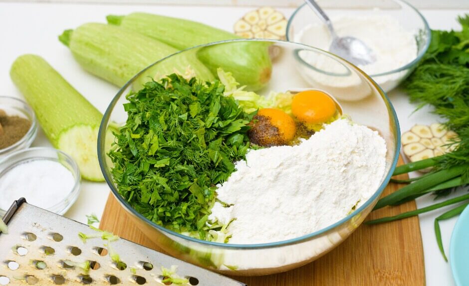 Fırında kabak mücver gerekli malzemeler