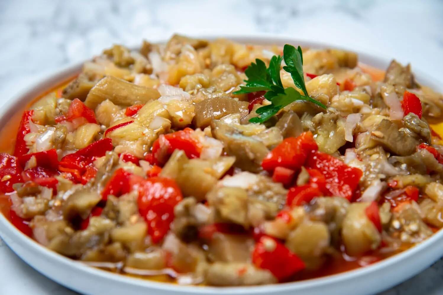 Köz patlıcan salatası