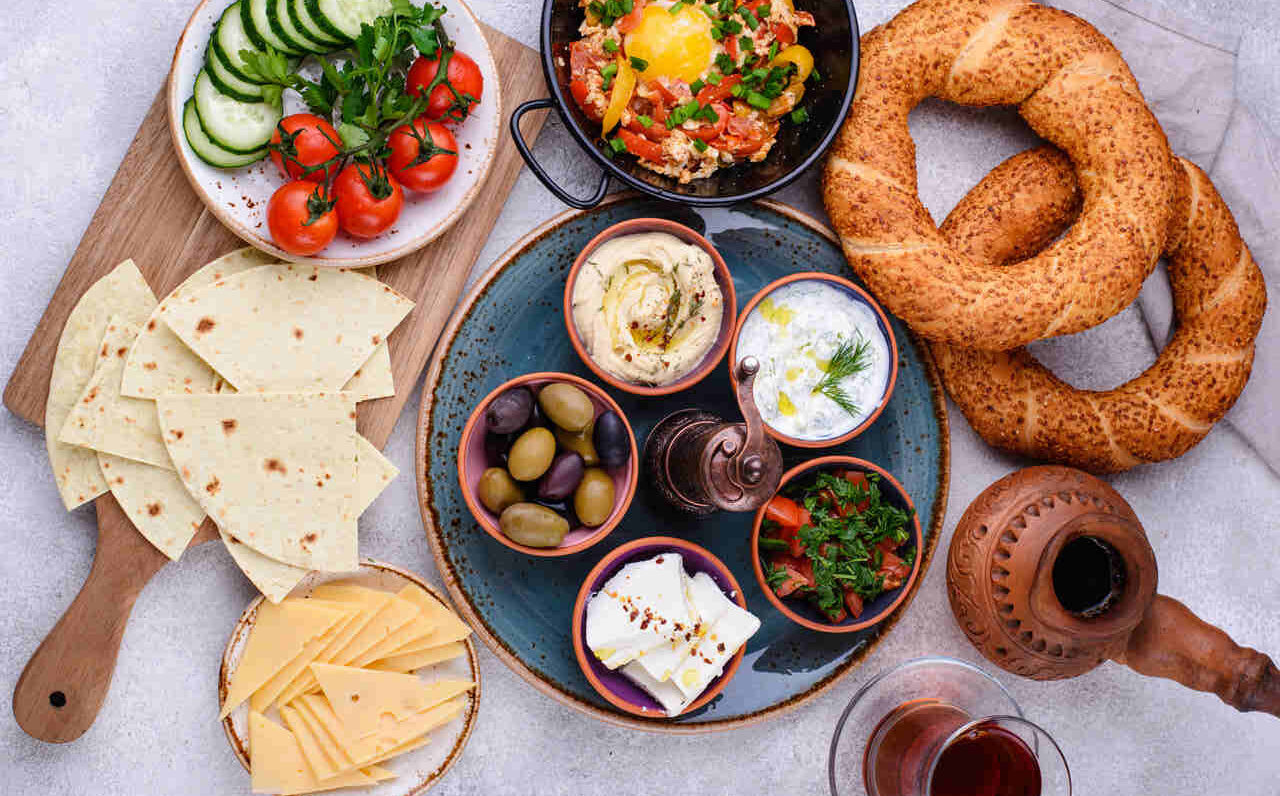 A traditional turkish breakfast