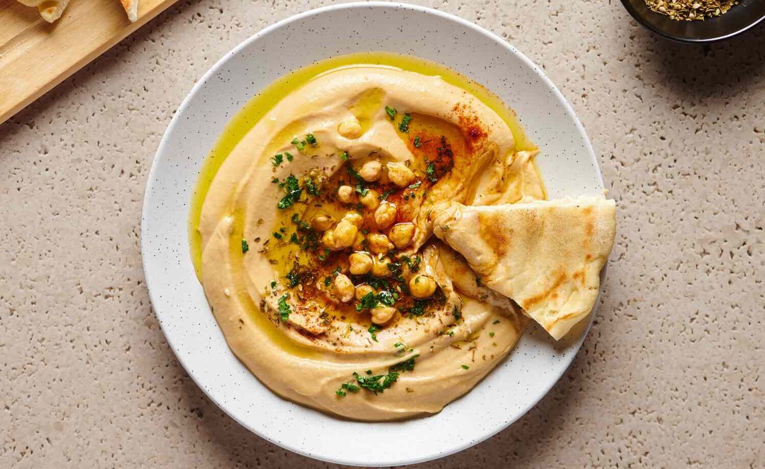 Homemade hummus